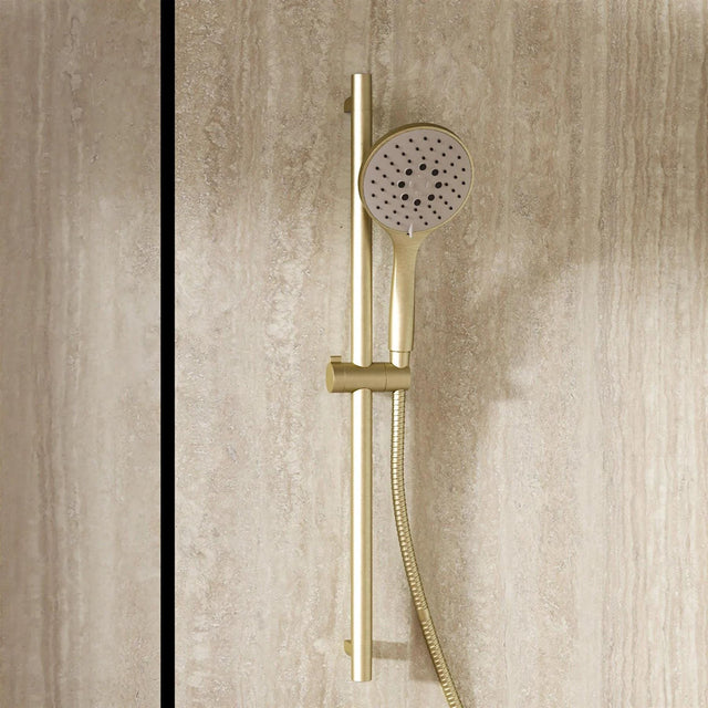 Crosswater Shower Riser Rail Crosswater MPRO Slider Rail with Shower Kit in Brushed Brass