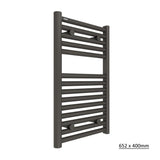 Tissino Ladder Rails 652 x 400 / Central Heating Tissino Hugo2 Designer Towel Radiator in Arabica