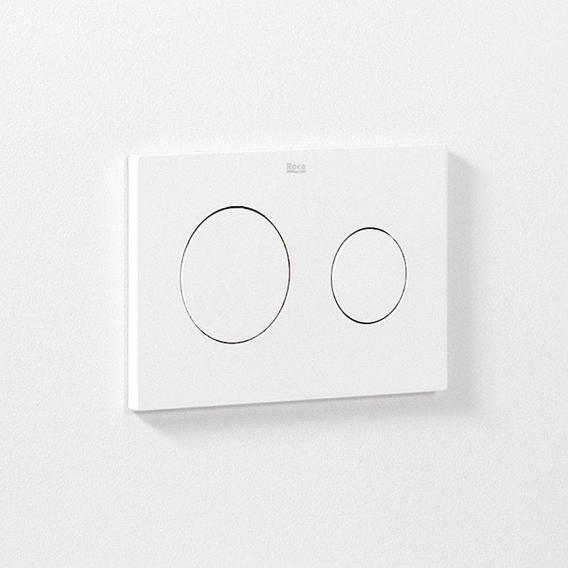 ROCA Flush Plate Matt White ROCA Duplo One PL10 Flush Plate with Round Buttons