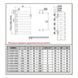Reina Ladder Rail Reina Carpena Aluminium Central Heating Designer Towel Rail
