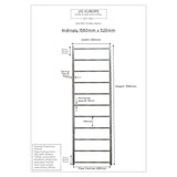 JIS Ladder Rail JIS Sussex Ardingly Vertical Stainless Steel Heated Towel Rail