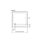 Aquarius Square Shower Tray Aquarius Pluvia 45mm Stone Resin Square Shower Tray