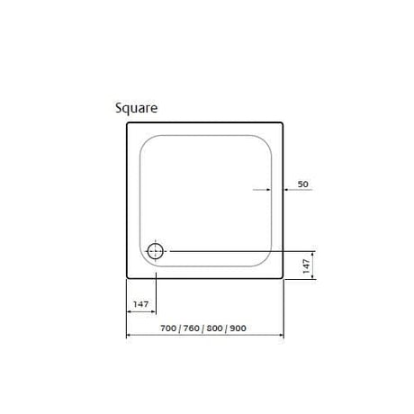 Aquarius Square Shower Tray Aquarius Pluvia 45mm Stone Resin Square Shower Tray