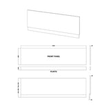 Aquarius Bathrooms Bath Panel Aquarius Halite Waterproof Front Bath Panel in White Gloss