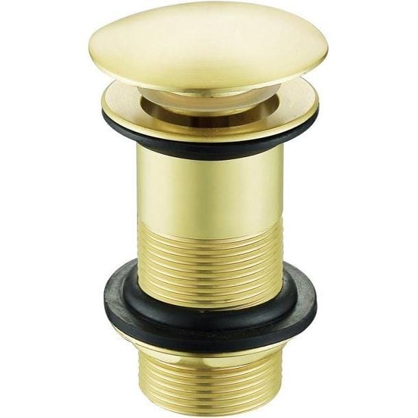 Aquarius Basin Waste Brushed Brass Aquarius Zanelli Unslotted Basin Clicker Waste