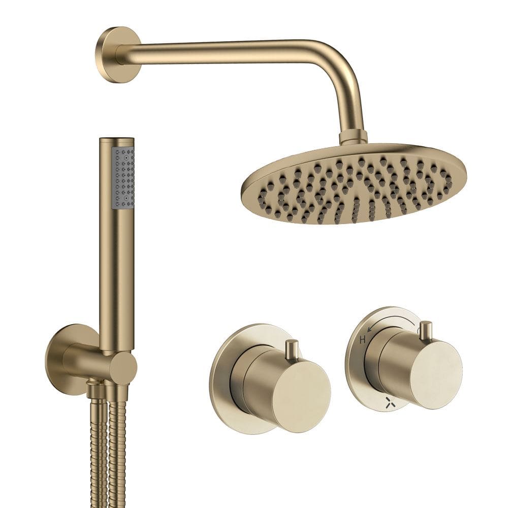 UK Bathroom Store Concealed Shower Set Crosswater Module Shower Set 1 with Fixed Head and Pencil Handset
