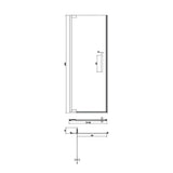 Crosswater Hinged Shower Door Crosswater Asura 8mm Hinged Shower Door