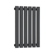 Aquarius Bathrooms Column Radiator 600 x360mm Aquarius Athens Single Horizontal Column Radiator in Anthracite