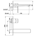 Imex Wall Mounted Basin Tap Imex Suburb Wall Mounted Basin Mixer Tap