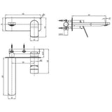 Crosswater Wall Mounted Basin Tap Crosswater Glide II 2 Hole Wall Mounted Basin Mixer Tap