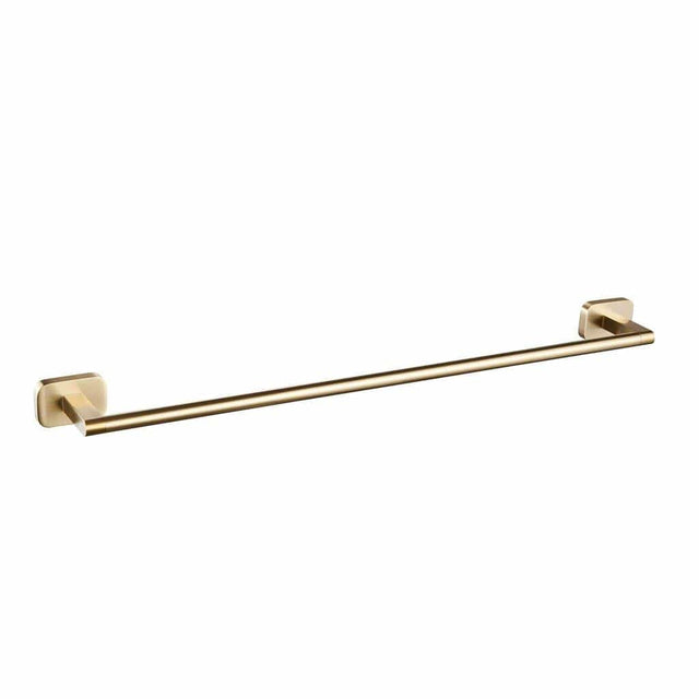 Aquarius Towel Rails and Rings Aquarius Auro Single Towel Rail in Brushed Brass