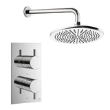 Crosswater Concealed Shower Set Chrome / Wall Arm / 300mm Crosswater Design 2 Handle 1 Outlet Shower Set