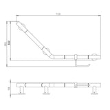 Crosswater Grab Rail/Bar Crosswater Angled Grab Bar & Toilet Roll Holder