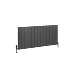 Eastbrook Panel Radiator Eastbrook Charlton Horizontal Aluminium Designer Radiator in Matt Anthracite