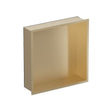 Croswwater Shower Niche Brushed Brass Crosswater Square Shower Niche - 305 x 305 x 80mm for Stud Walls