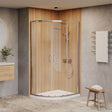 Aquarius Bathrooms Quadrant Shower Enclosure Chrome / 1200x800mm Aquarius Urbano 6mm Quadrant Shower Enclosure 1850mm