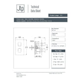 JTP Concealed Shower Valve JTP HIX 1 Outlet, 2 Handle Thermostatic Concealed Shower Valve