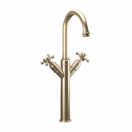 Crosswater Tall Basin Tap Crosswater Belgravia Tall Monobloc Basin Mixer Tap with Crosshead Handle