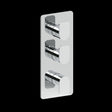 Crosswater Concealed Shower Valve Chrome Crosswater Fuse 2 Outlet, 3 Handle Vertical Concealed Shower Valve
