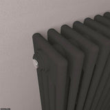 Eastbrook Rivassa Traditional 4 Column Radiator in Matt Black