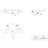 Villeroy & Boch Bath Shower Mixer Villeroy & Boch Universal Wall Mounted Thermostatic Square Bath and Shower Mixer Tap