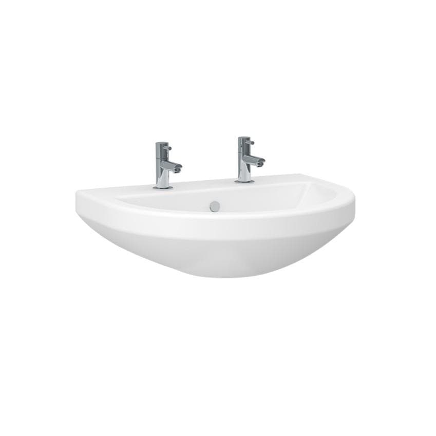 Imex Pedestal Basin Imex Ivo 560mm 2 Tap Hole Basin in White