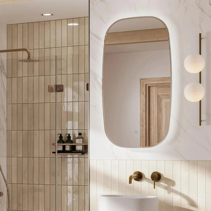 Oval LED bathroom mirror