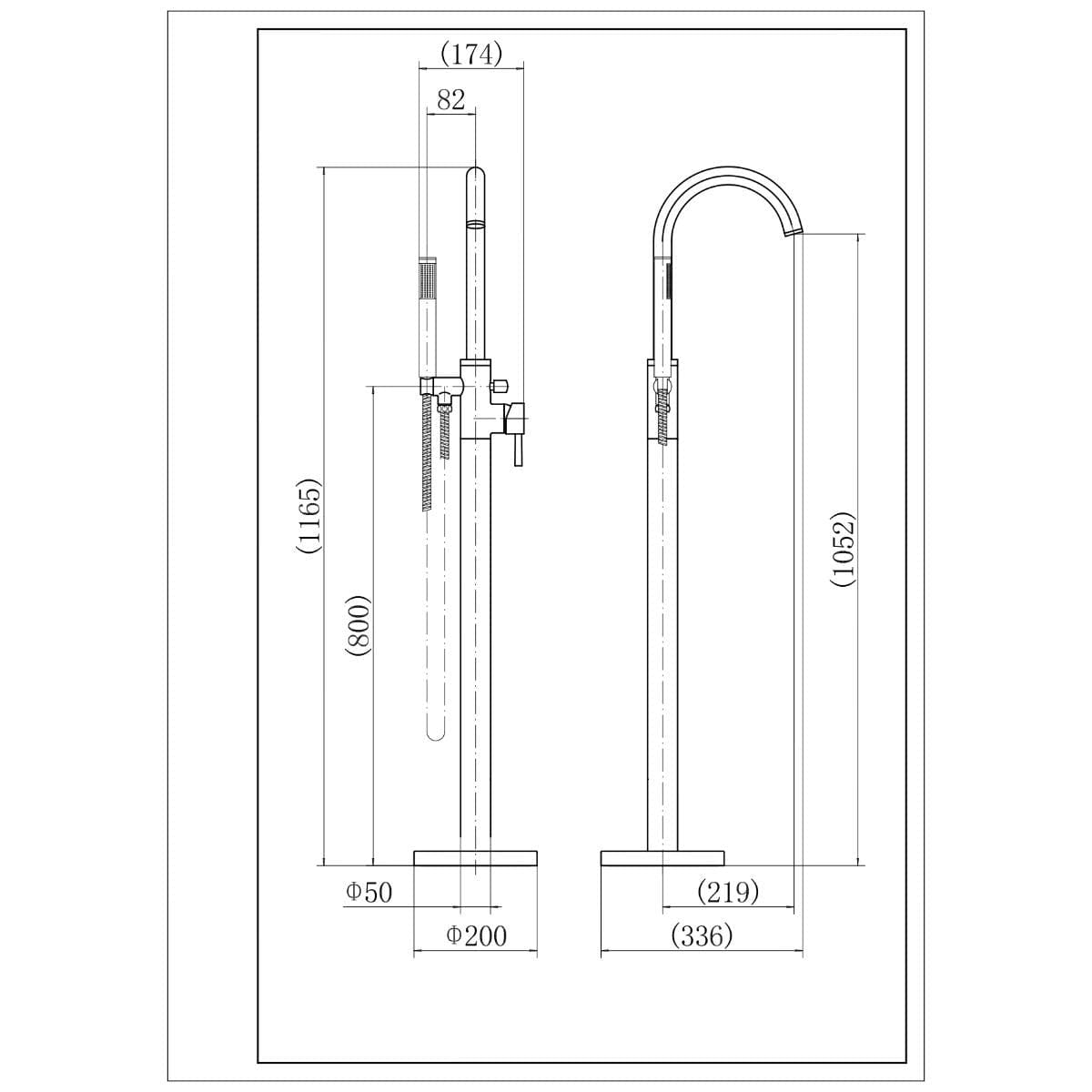 Eastbrook Freestanding Bath Filler Ardley Freestanding Bath Shower Mixer Tap in Chrome