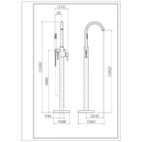Eastbrook Freestanding Bath Filler Ardley Freestanding Bath Shower Mixer Tap in Chrome