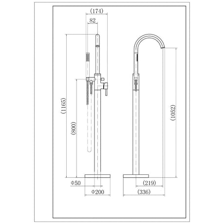 Eastbrook Freestanding Bath Filler Ardley Freestanding Bath Shower Mixer Tap in Chrome