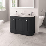 Eastbrook Floor Standing Vanity Unit Matt Anthracite / White Polymarble Eastbrook Hardwick Traditional 1200mm Floor Standing Vanity Unit with Single Basin