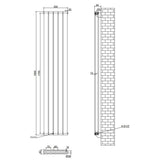 Aquarius Bathrooms Panel Radiator Aquarius Flat Double Vertical Panel Radiator