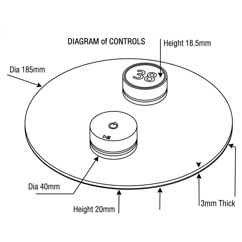 TED Concealed Shower Valve TED Togo 2/3 Outlet Digital Shower Valve with Large Round Plate