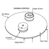 TED Concealed Shower Valve TED Togo 2/3 Outlet Digital Shower Valve with Large Round Plate
