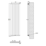 Aquarius Bathrooms Panel Radiator Aquarius Flat Double Vertical Panel Radiator