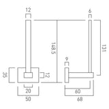 VADO Toilet Roll Holder Vado Level Spare Toilet Roll Holder in Chrome
