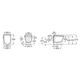 Roca Smart Toilet Roca In-Wash® Ona Wall-hung Rimless Smart Toilet with Heated Seat