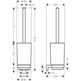 Hansgrohe Toilet Brush Hansgrohe Addstoris S Wall Mounted Toilet Brush and Holder