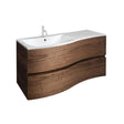 Crosswater Wall Mounted Vanity Unit American Walnut / 1000mm / Cast Mineral Marble Basin - 1 Tap Hole Crosswater Svelte Wall Hung Vanity Unit with Basin