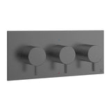Crosswater Concealed Shower Valve Crosswater MPRO 2 Outlet, 3 Handle Landscape Concealed Thermostatic Shower Valve