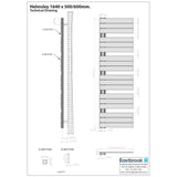 Eastbrook Helmsley Straight Vertical Designer Towel Rail in Matt Black