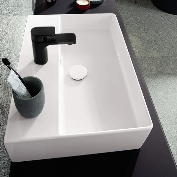Villeroy & Boch Wall Hung Basin Villeroy & Boch Memento Wall Hung Basin with Overflow - 600mm Wide - 1 Tap Hole - White Alpin