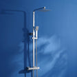 Aquarius Bathrooms Exposed Shower Set Chrome Aquarius Zacha Square Exposed Shower Valve Set with Shower Head and Handset