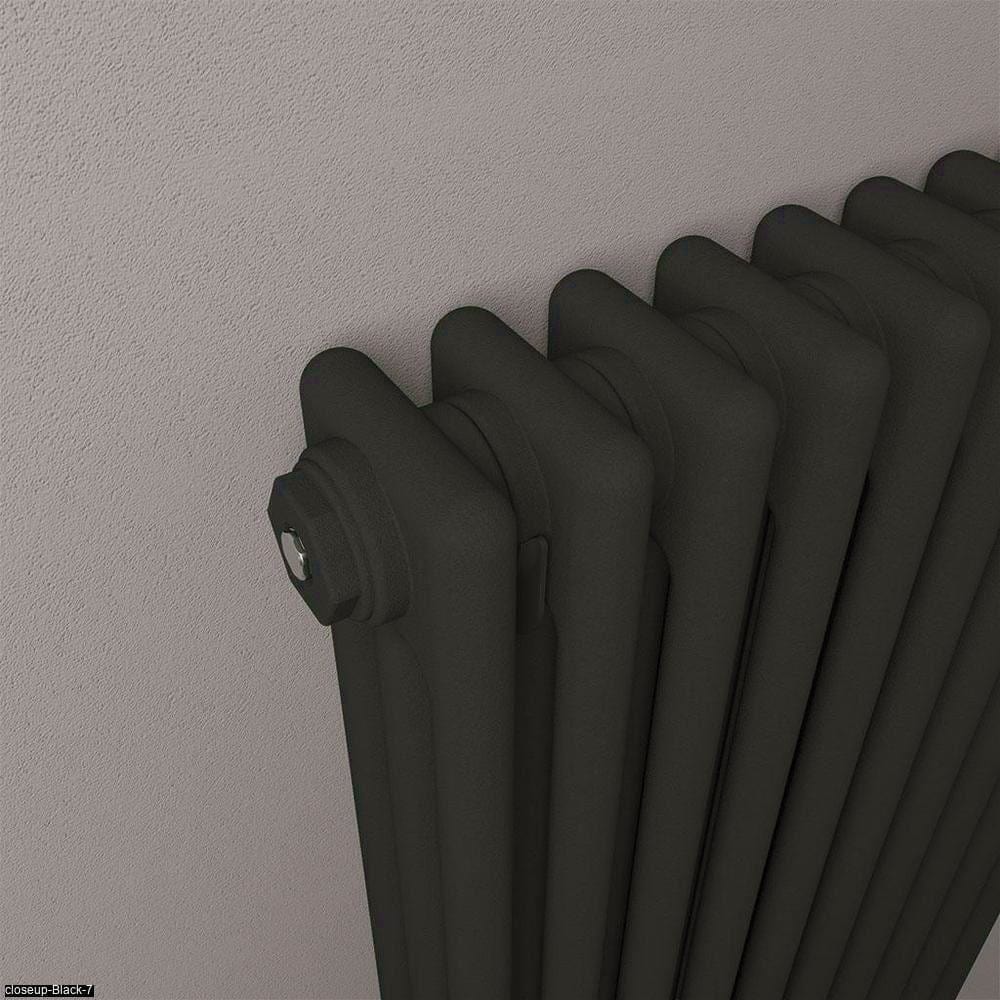 Eastbrook Rivassa Traditional 3 Column Radiator in Matt Black