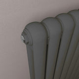 Eastbrook Column Radiator Eastbrook Rubano Straight Horizontal Traditional Column Radiator in Matt Anthracite