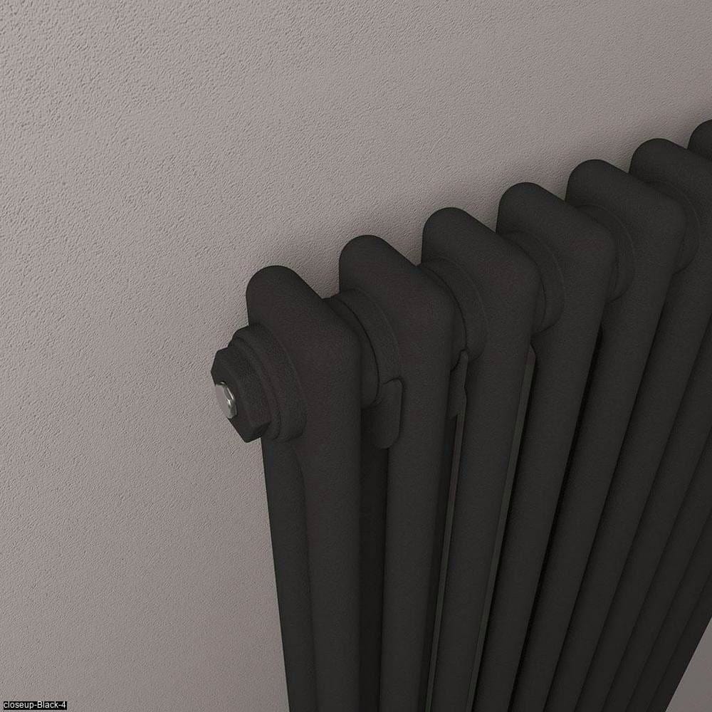 Eastbrook Rivassa Traditional 2 Column Radiator in Matt Black