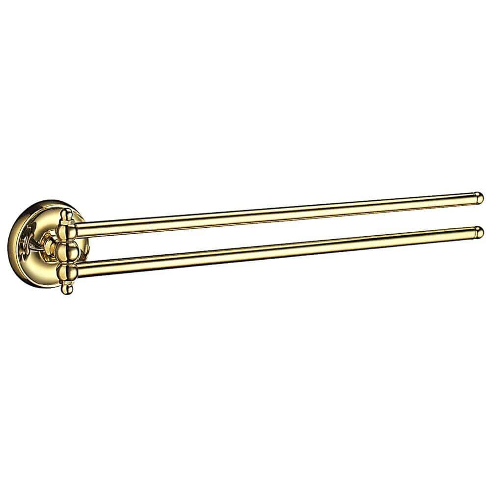 Smedbo Robe Hook Polished Brass Smedbo Villa Traditional Swing Arm Towel Rail