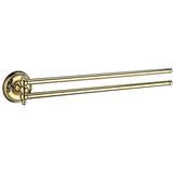 Smedbo Robe Hook Polished Brass Smedbo Villa Traditional Swing Arm Towel Rail