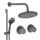 UK Bathroom Store Concealed Shower Set Crosswater Module Shower Set 2 with Riser Rail Kit and Overhead Shower