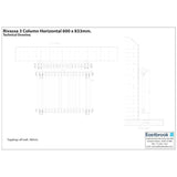 Eastbrook Eastbrook Rivassa Traditional 3 Column Radiator in Matt Black